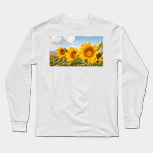 Happy Sunflowers Long Sleeve T-Shirt